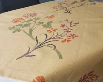 Tischdecke 90 gelb Blumen