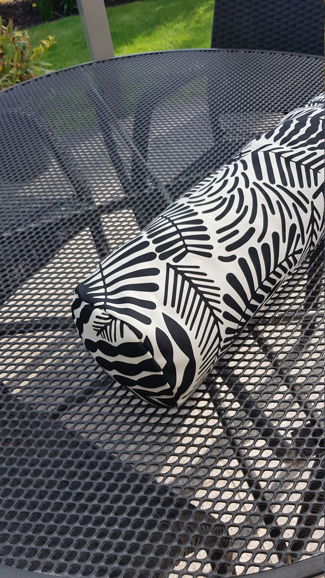 Neck Roll Cover 50/15 Black and White Floral Etsy