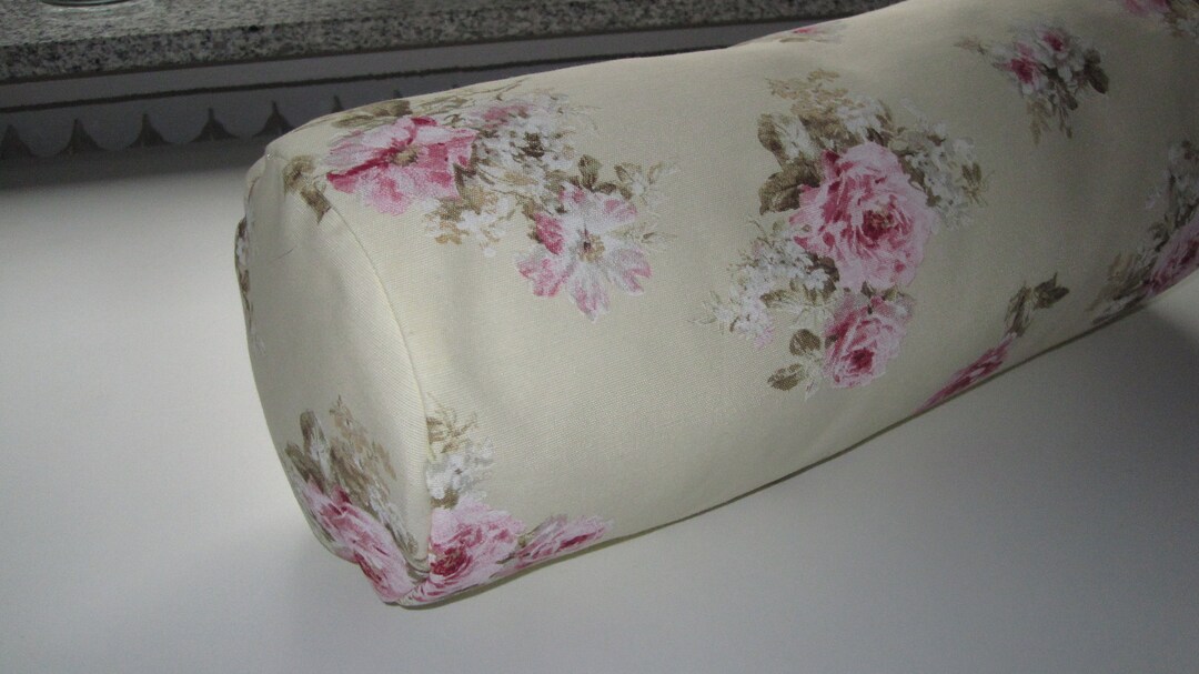 Neck Roll Cover 32/15 Cream Roses Etsy UK