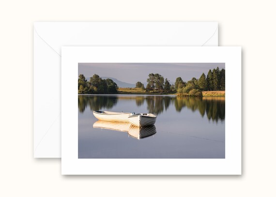LOCH LOMOND TREE, Scotland Lonely Tree Photography Card, Millarochy Bay Photograph, Blank - View #13
