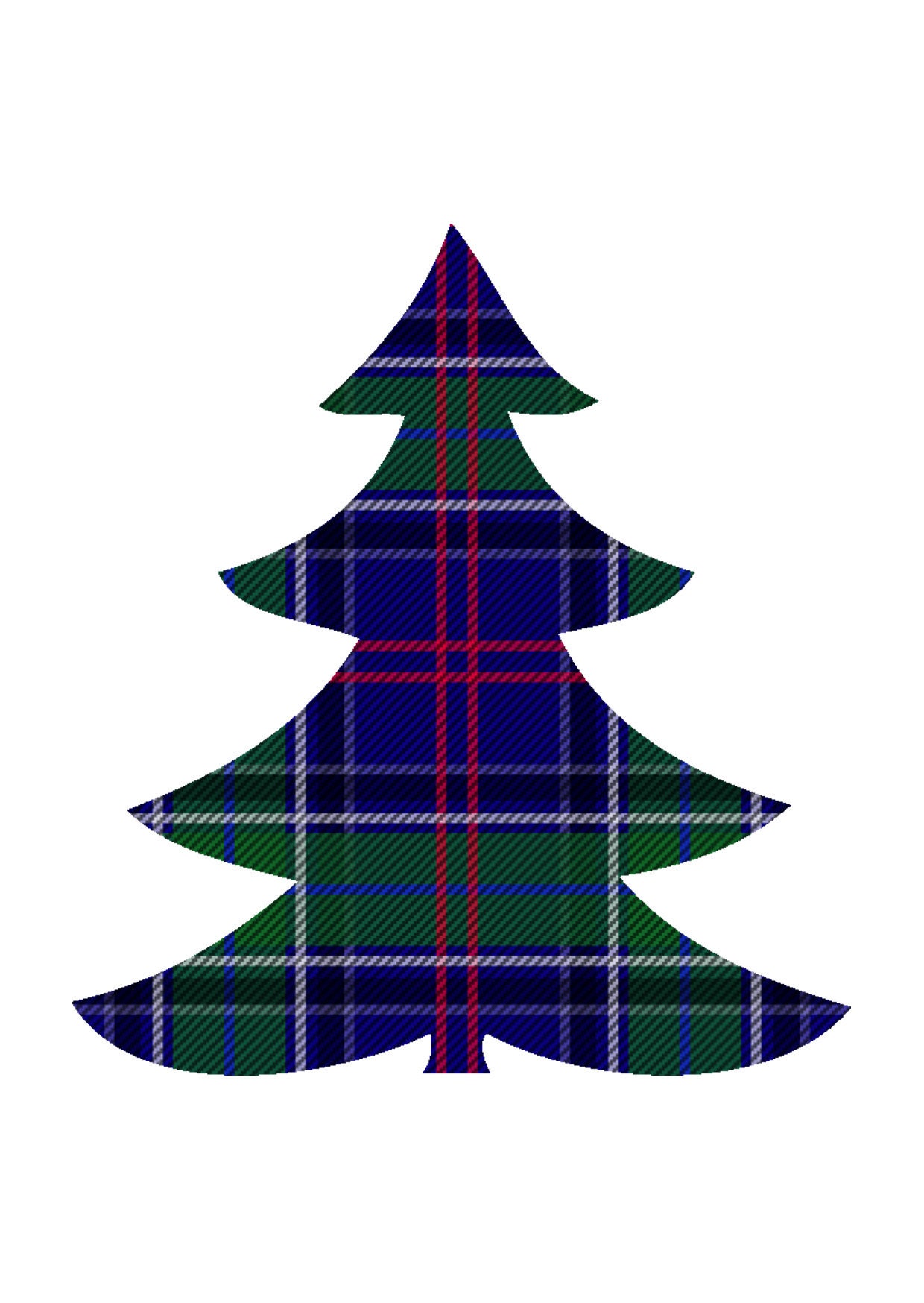 Tartan Christmas Tree handmade Scottish Christmas cards. Etsy