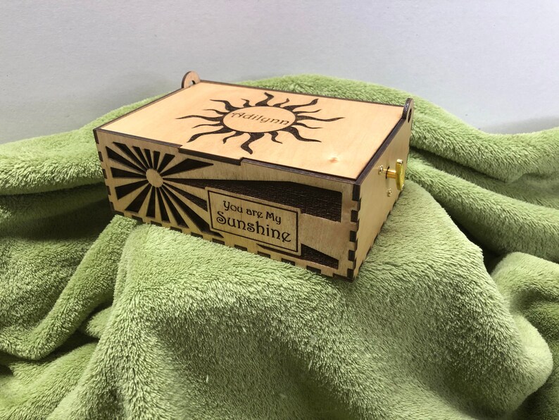 You Are My Sunshine Wind Up Music Box Personalized Hand Made Etsy