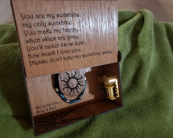 Personalized Music Box – You Are My Sunshine – Butterfly Engraved Jewelry Box