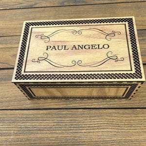 Custom Engraved Wooden Jewelry Box: Personalized Keepsake Gift