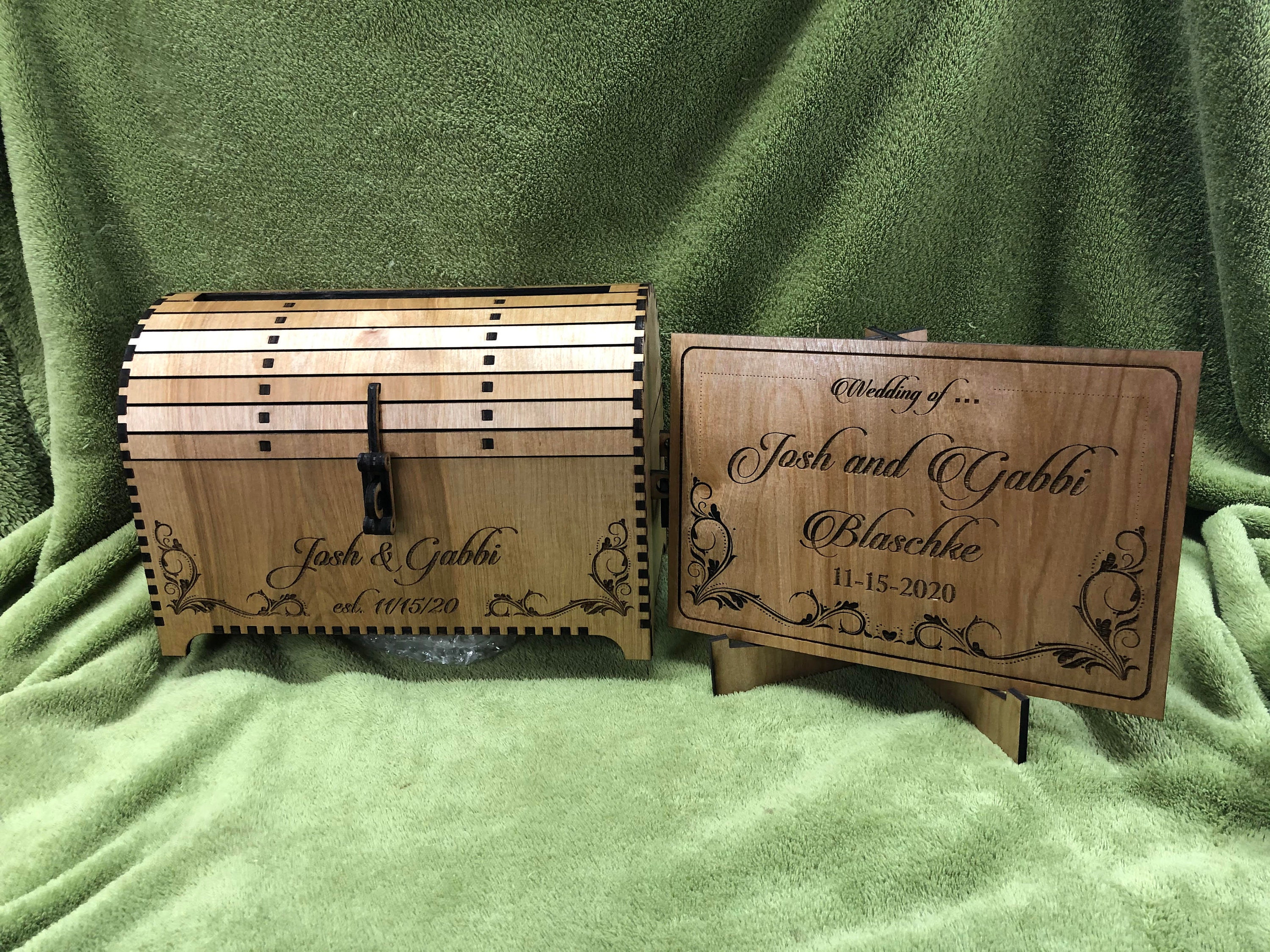 Wedding Card Box Wedding Shower Treasure Chest Envelope Box Etsy