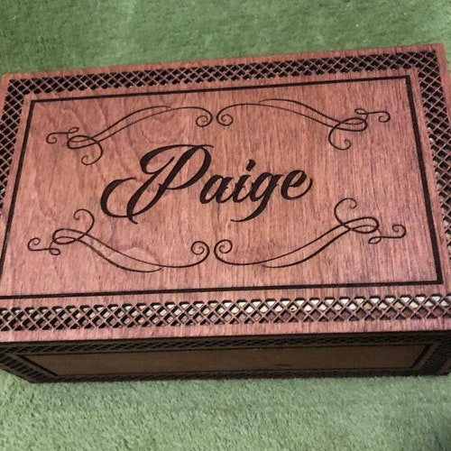 Personalized Wooden Mens Gift Box Engraved Wood Jewelry Box Etsy
