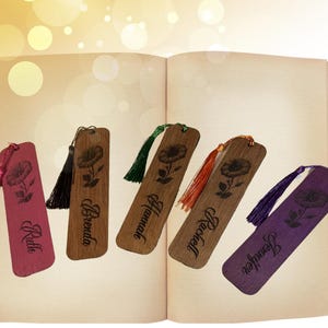 Personalized Flower Bookmark - Custom Gifts For The Avid Reader