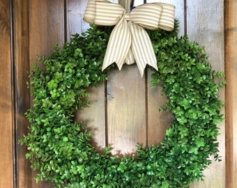 Boxwood Wreath, Everyday Wreath, All Season Wreath