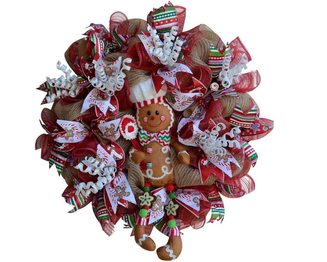 Christmas Wreath for Front Door, Holiday Wreath, Whimsical Wreath ...