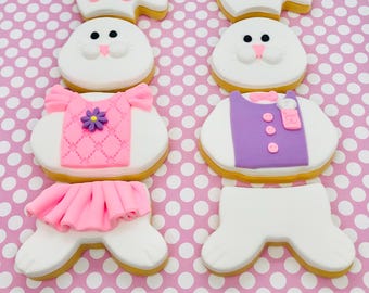 Faux Stackable Easter Bunny Cookies: Spring Decor
