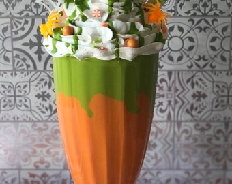 Halloween Milkshakes for display drive in décor for coffee table centerpiece decorations for Halloween party favorits