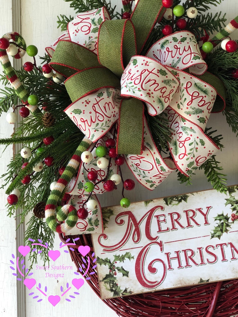 Christmas Wreath Merry Christmas Wreath Christmas Decor Etsy Christmas Wreath Merry Christmas Wreath Christmas Decor Etsy
