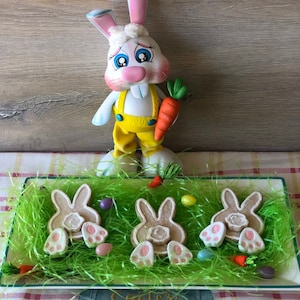 Fake Easter Bunny Butt Cookies, Faux Spring Table Cookies for Home Display, Faux Bunny Cookies for tiered tray