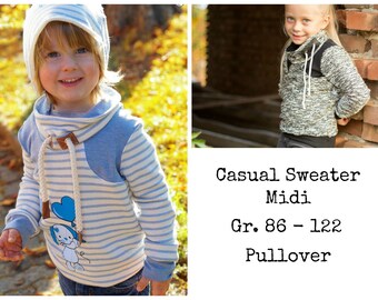 Ebook Casual Sweater Midi - Sweater for Children Sewing Instructions Sewing Pattern