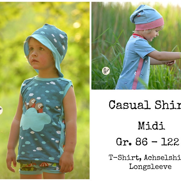 Ebook casual shirt midi size 86 - 122 - shirt for children