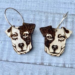 Jack Russel Terrier Earrings Digital File SVG, Ai, dxf
