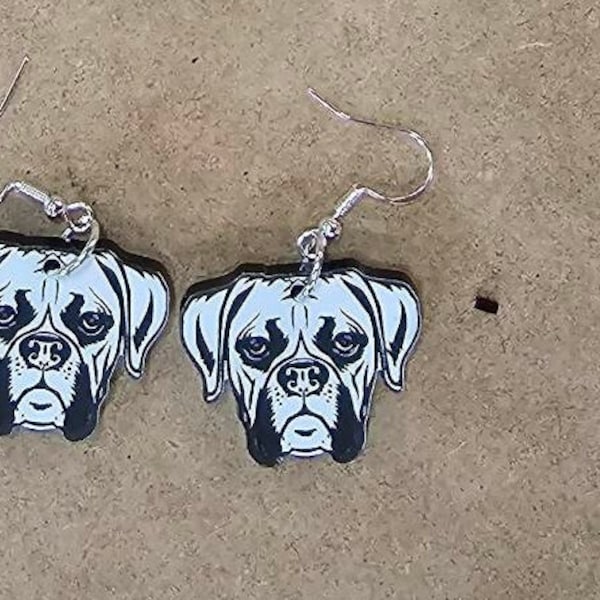 Boxer Earrings SVG, Ai, dxf Laser Files