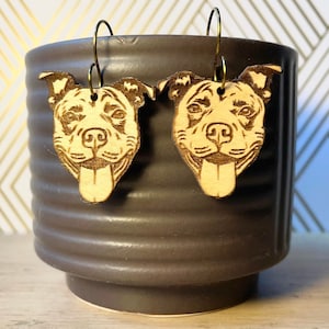 Pit Bull-uncropped Earrings Digital File SVG, Ai, dxf