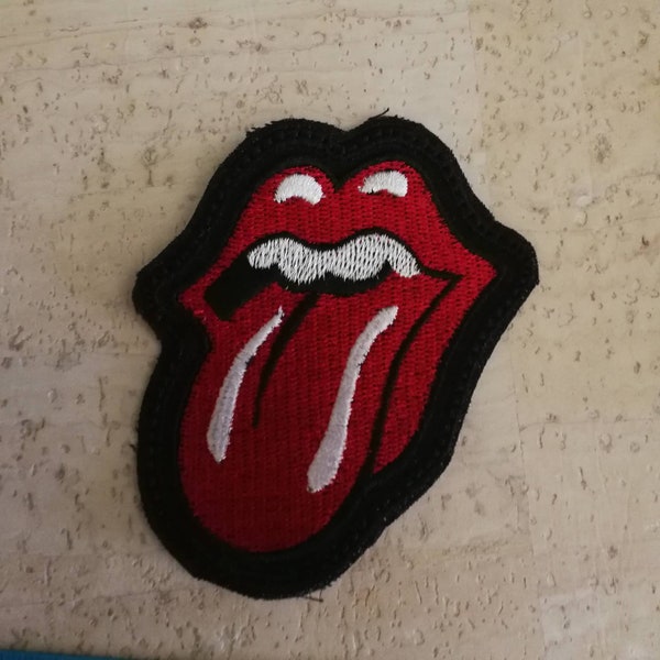 Music band Lips Iron on patch, badge, iron on, embroidered patch, sew on patch, rolling Stones, gift ideas, jacket or bag decoration