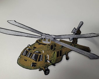 Grote Blackhawke Helicopter opstrijkpatch, opnaai patch, herstellen, decoratie bomberjack patch