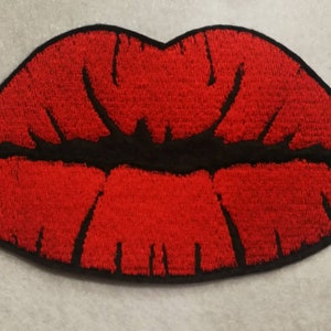 Large lips iron on patch / kiss patch/ bag decoration / sexy lips patch