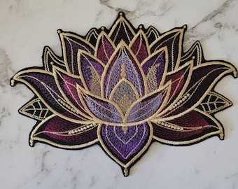 Small Lotus Flower iron on patch, flower,  clothing decoration , bag decoration,