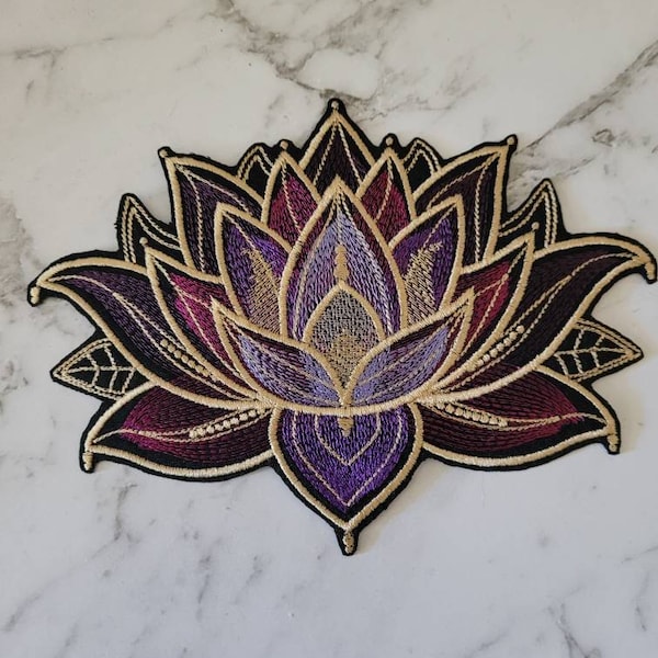Small Lotus Flower iron on patch, flower,  clothing decoration , bag decoration,