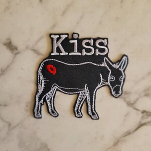 Parche termoadhesivo de burro inteligente para coser o planchar, animal, bolso, decoración, chaqueta, parche grande, regalo, beso, tonto, patada, malo, decoración de disfraz