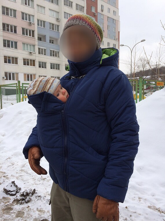 baby carrying in winter