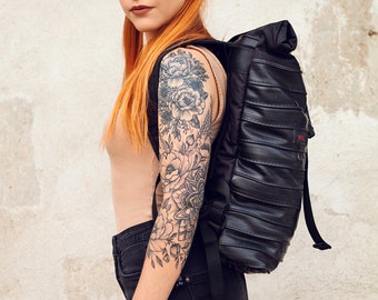 Rucksack Rolltop aus Reifenschlauch - Fahrradschlauch