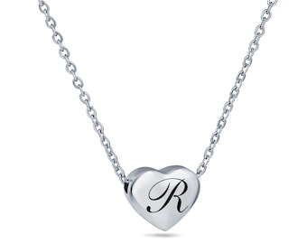 Ladies girls heart stainless steel chain with desire letters or motif love friendship