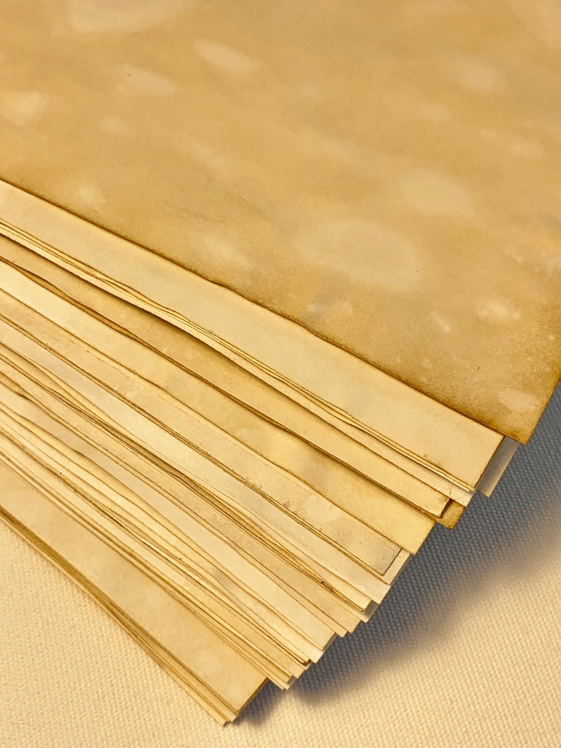 Coffee Dyed Paper Paper for Junk Journals, Junk Journal Ephemera