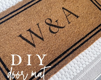 パーソナライズされたドアマットステンシル | DIYウェルカムマット（5x8インチ）