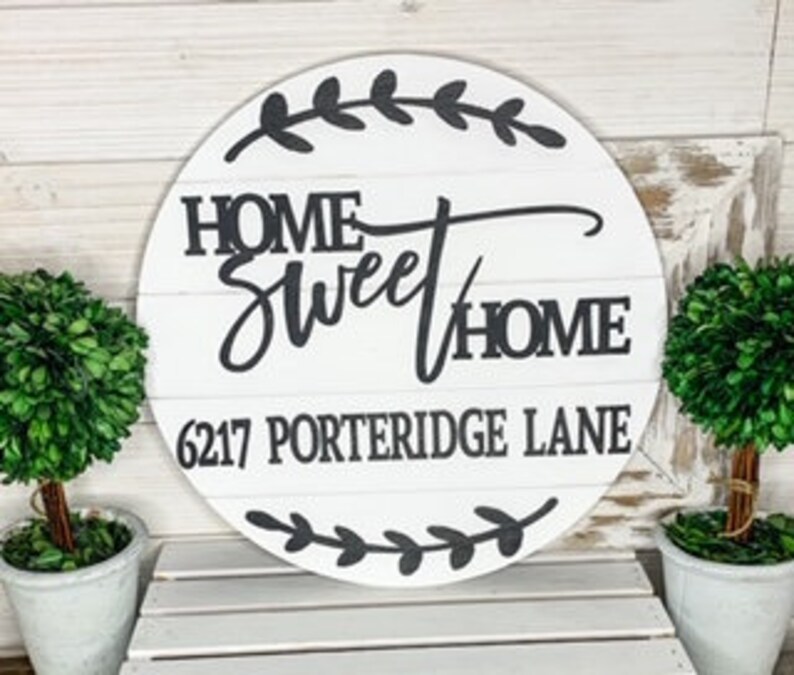 Download Home Sweet Home Digital File/Address Sign/PNG SVG File | Etsy