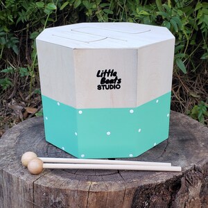 Wooden drum, tone drum, octagonal drum, unique children's gift