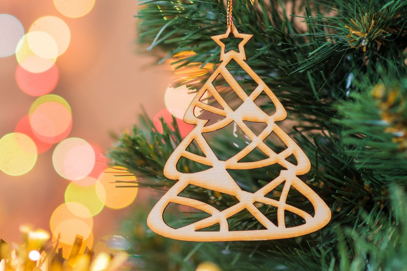 Wooden Custom Christmas Ornament 3.5 \u2022 Wood Unique Merry Xmas Ornaments \u2022 Tree Decor Gift \u2022 New Year Decoration Ball \u2022 Holiday Balls Gifts