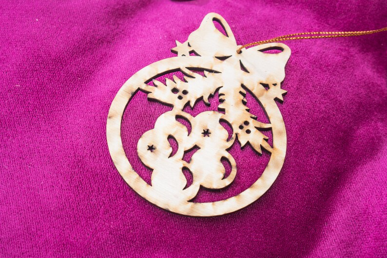 Personalized Decoration Ball 3.75 \u2022 Wooden Custom Christmas Ornament \u2022 Wood Merry Xmas Ornaments \u2022 Woody Tree Decor Gift \u2022 Holiday Balls \u2022