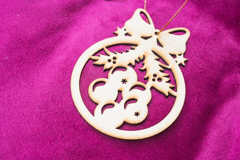 Personalized Decoration Ball 3.75 \u2022 Wooden Custom Christmas Ornament \u2022 Wood Merry Xmas Ornaments \u2022 Woody Tree Decor Gift \u2022 Holiday Balls \u2022