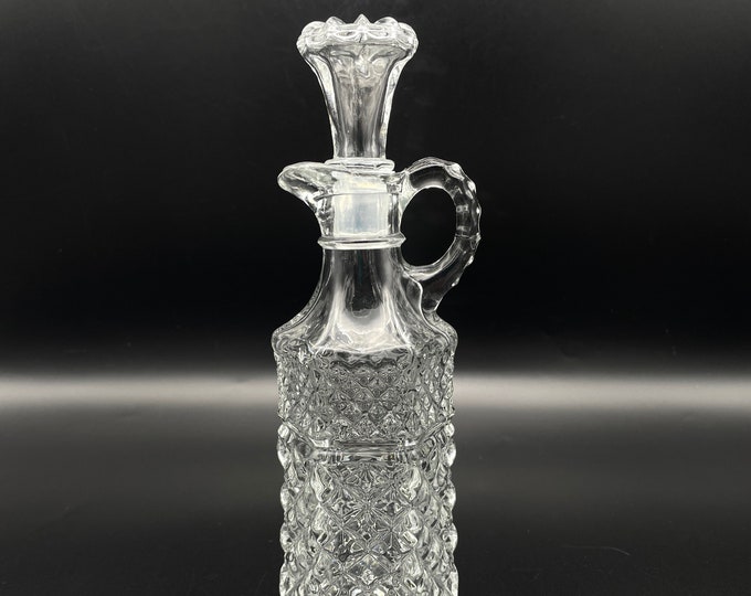 Anchor Hocking Wexford Pattern Oil and Vinegar Cruet Clear Etsy