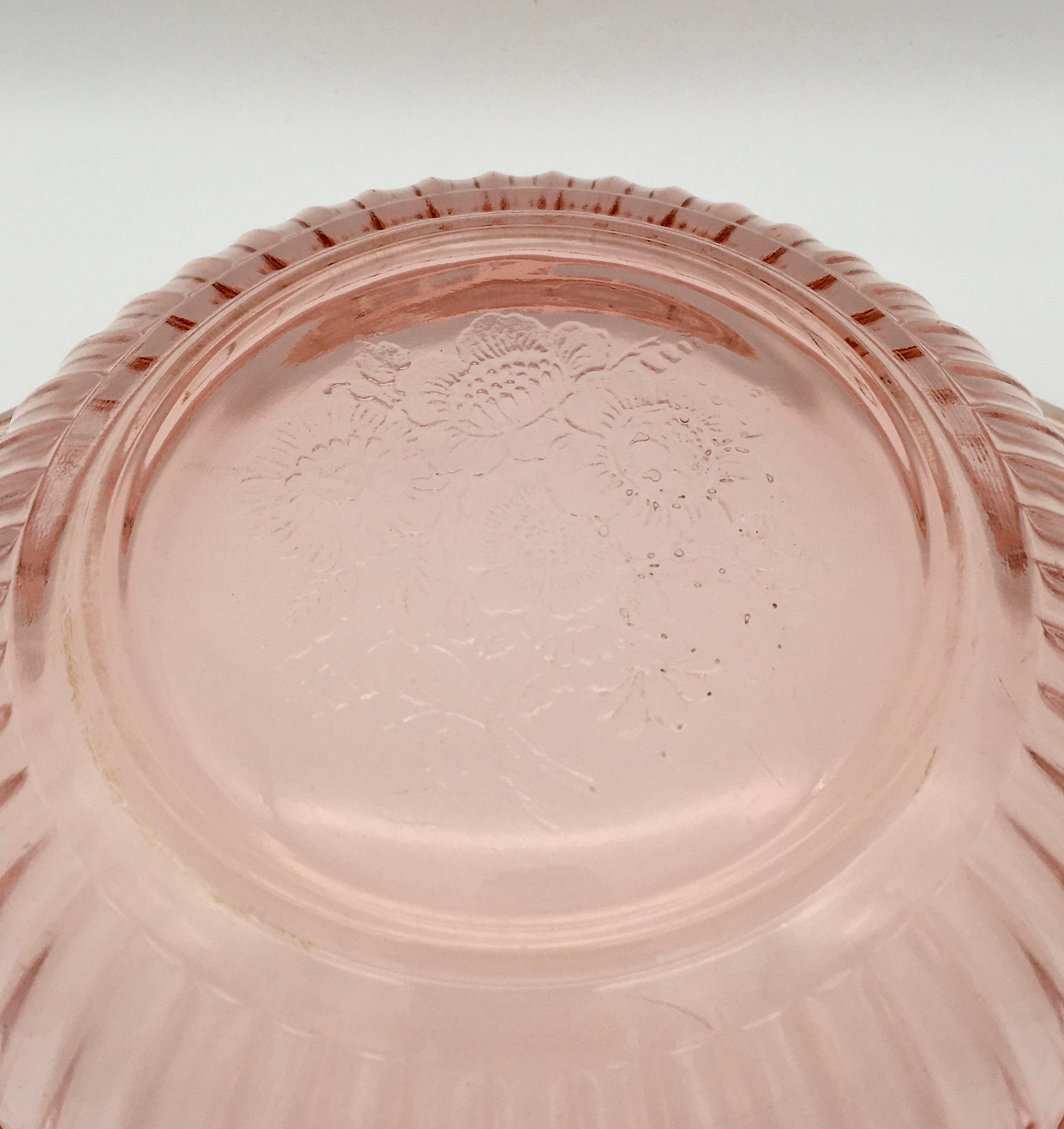 Mayfair Open Rose Pink Depression Glass Open Handled Large Etsy