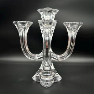Vintage Towle Crystal 5-Arm Taper Candleholder, Elegant Table Decor