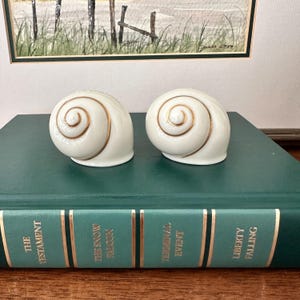 Lenox Escargot Snail Shell Ivory Porcelain Salt and Pepper Shakers