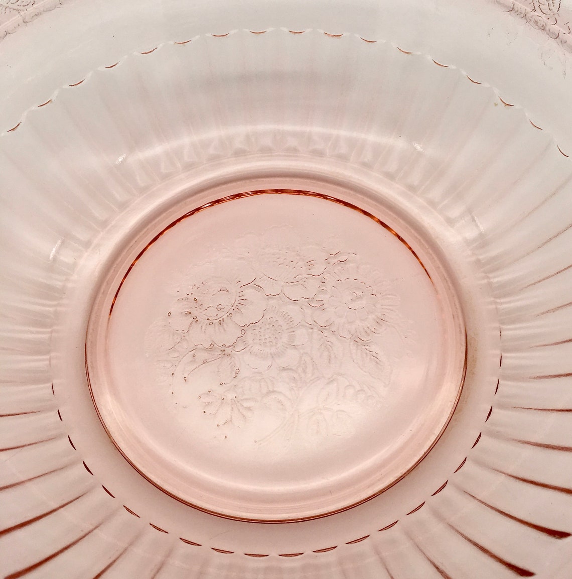 Mayfair Open Rose Pink Depression Glass Open Handled Large Etsy