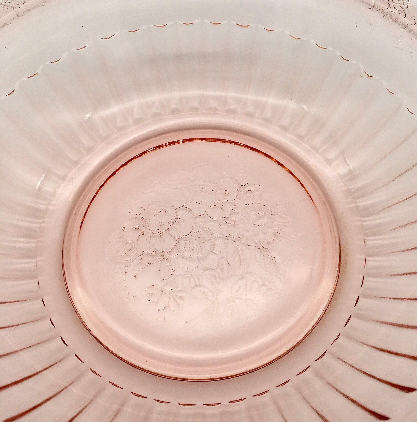 Mayfair Open Rose Pink Depression Glass Open Handled Large Etsy