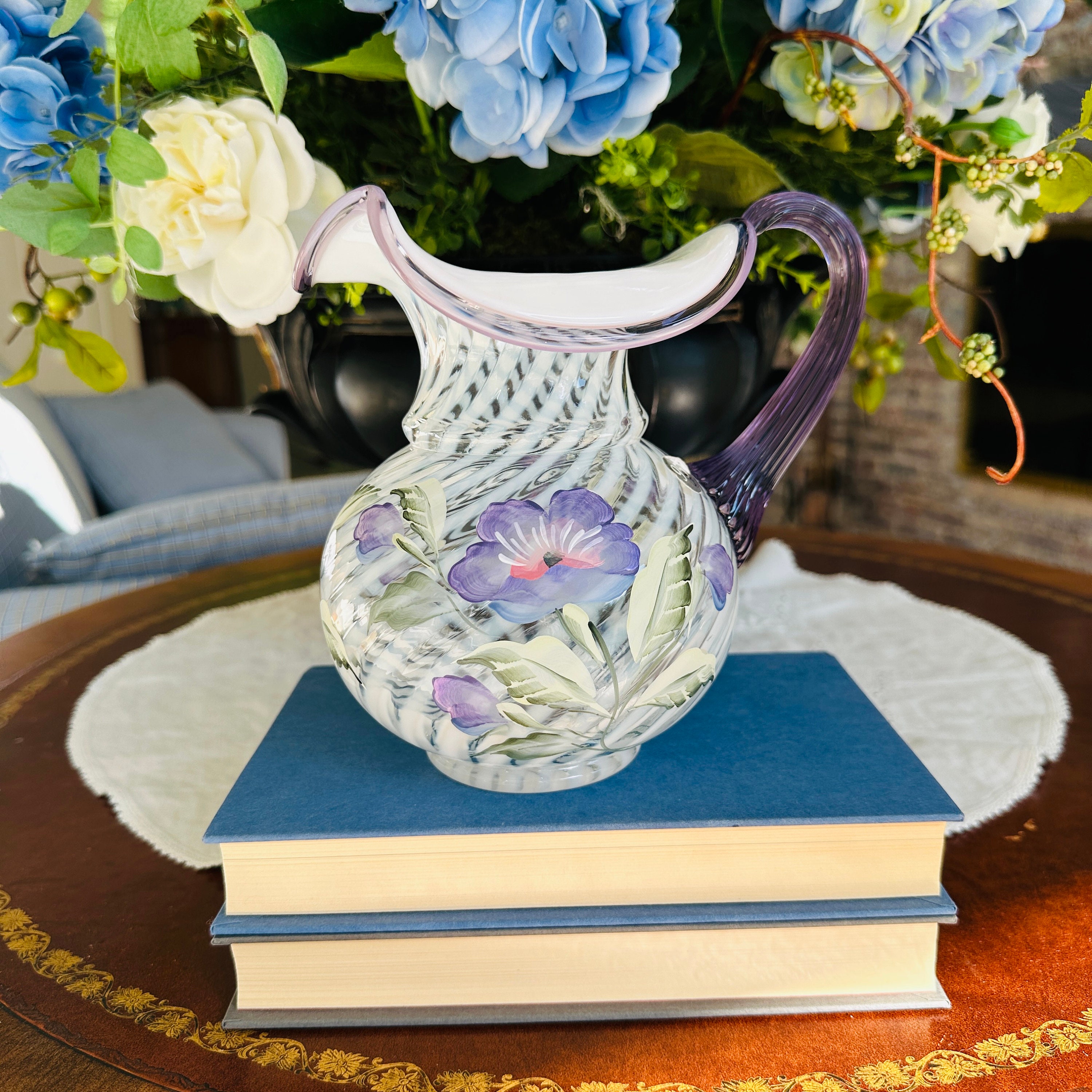 オールドフェントンの花瓶 希少品！50's〜オールドフェントン ヴァセリンFenton ウラン