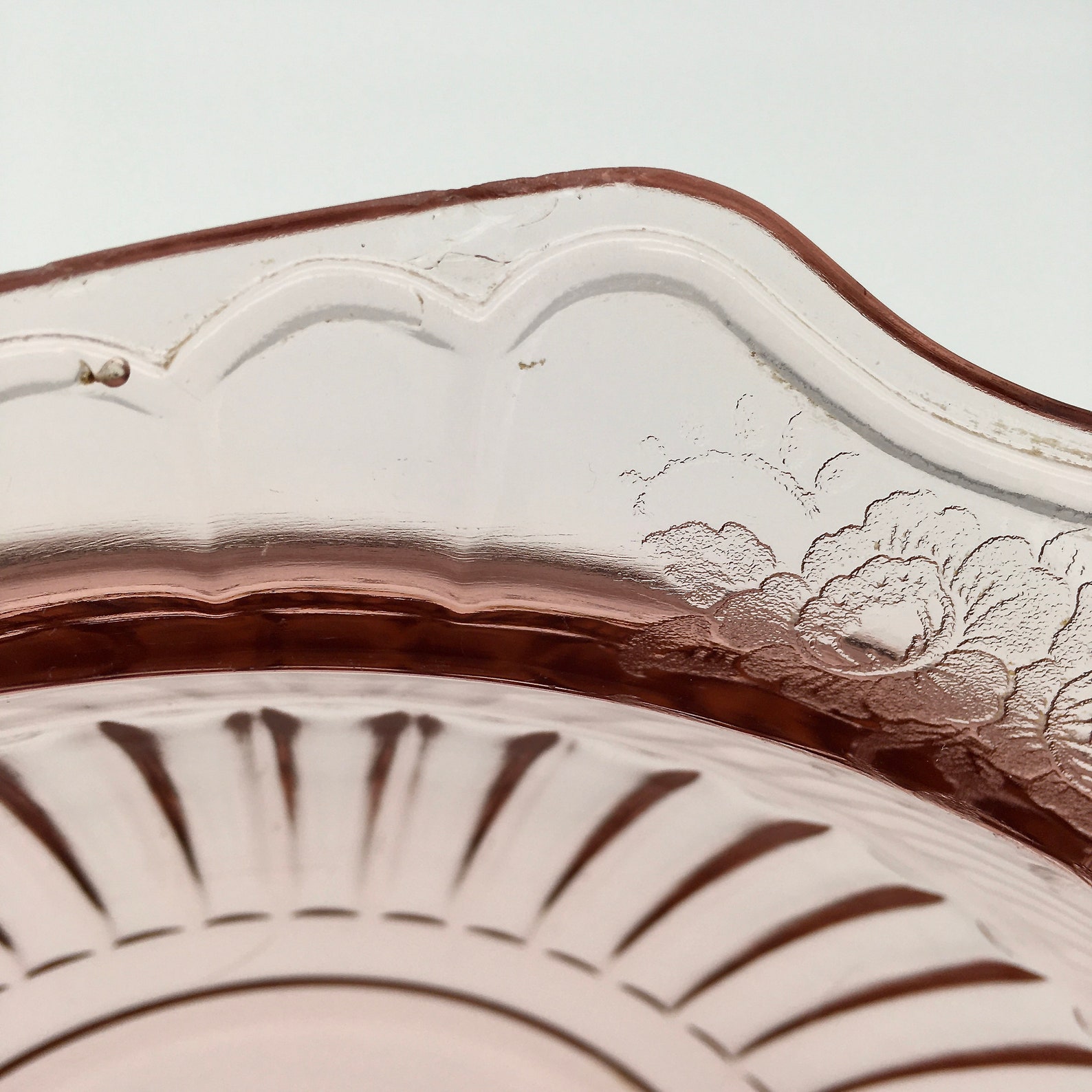 Mayfair Open Rose Pink Depression Glass Open Handled Large Etsy