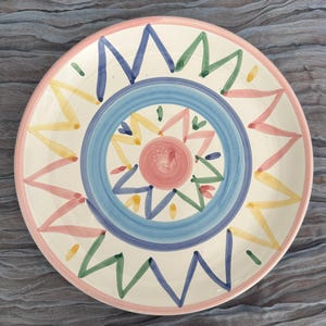 Caleca Sole Italian Pottery Hand Painted Salad Plate