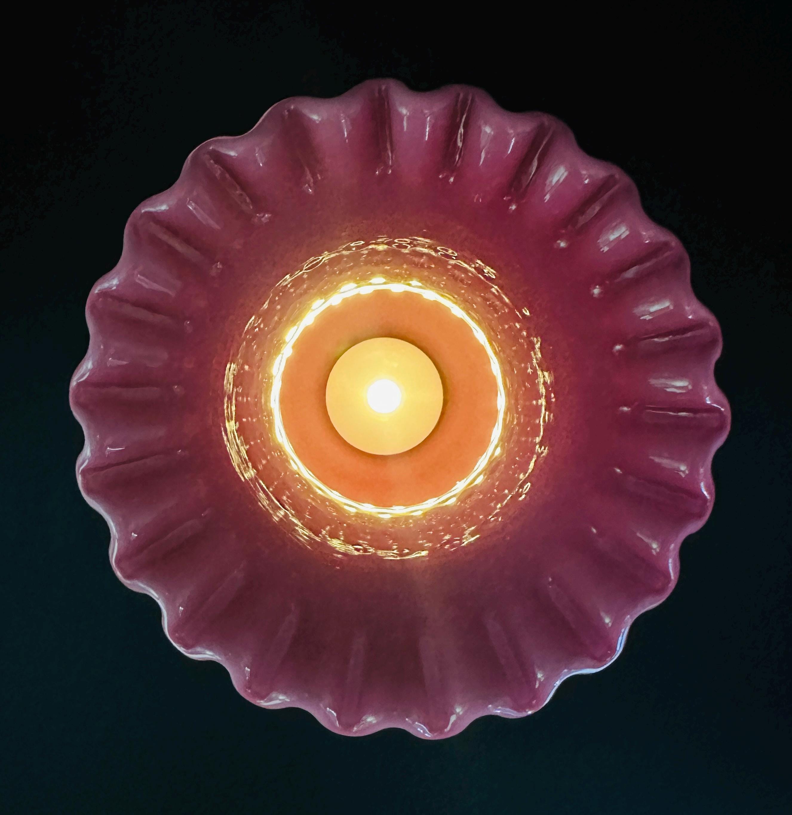 フェントン ピーチブロウ ホブネイル ハリケーンランプ：ヴィンテージ