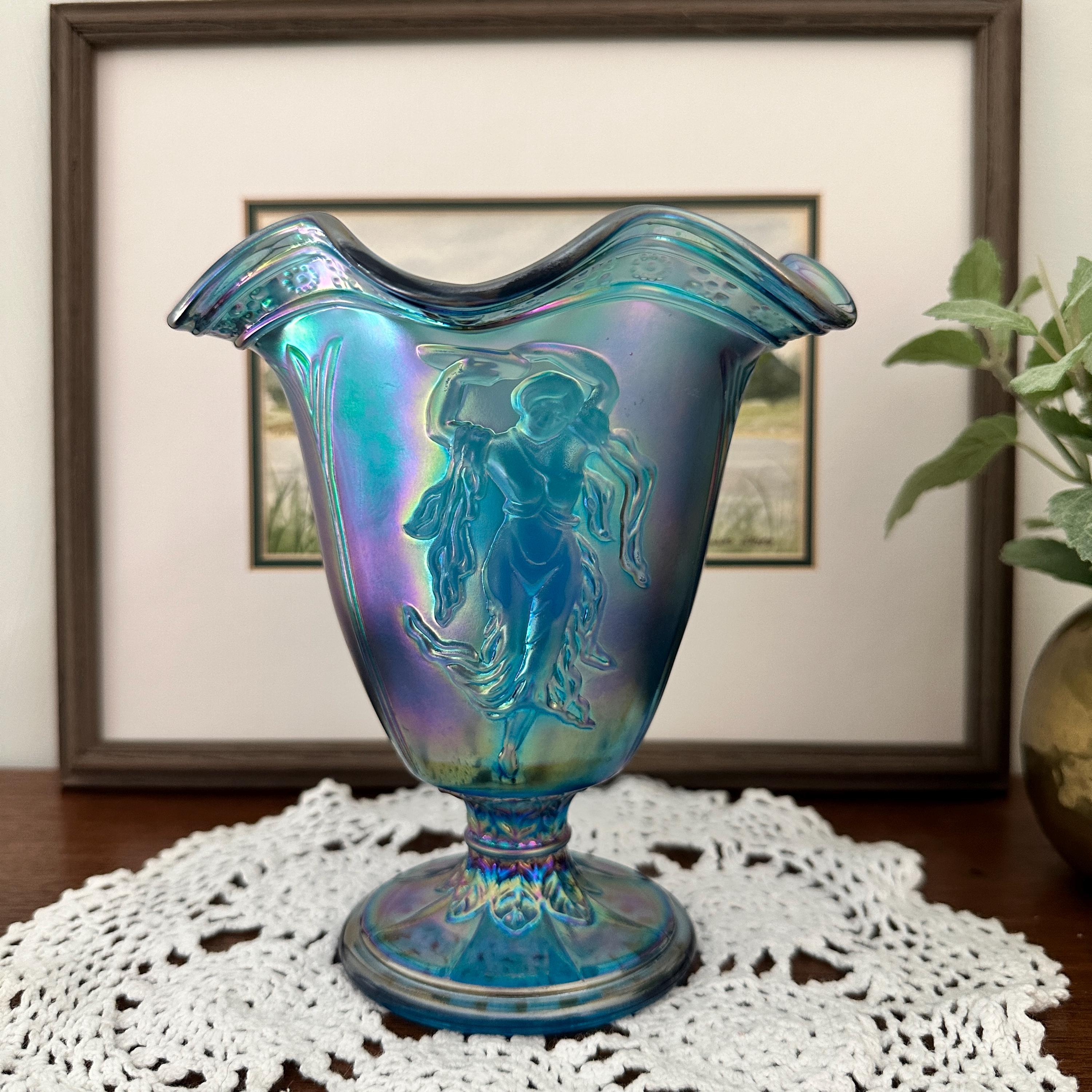 Carnival Glass Vase by Fenton - Etsy