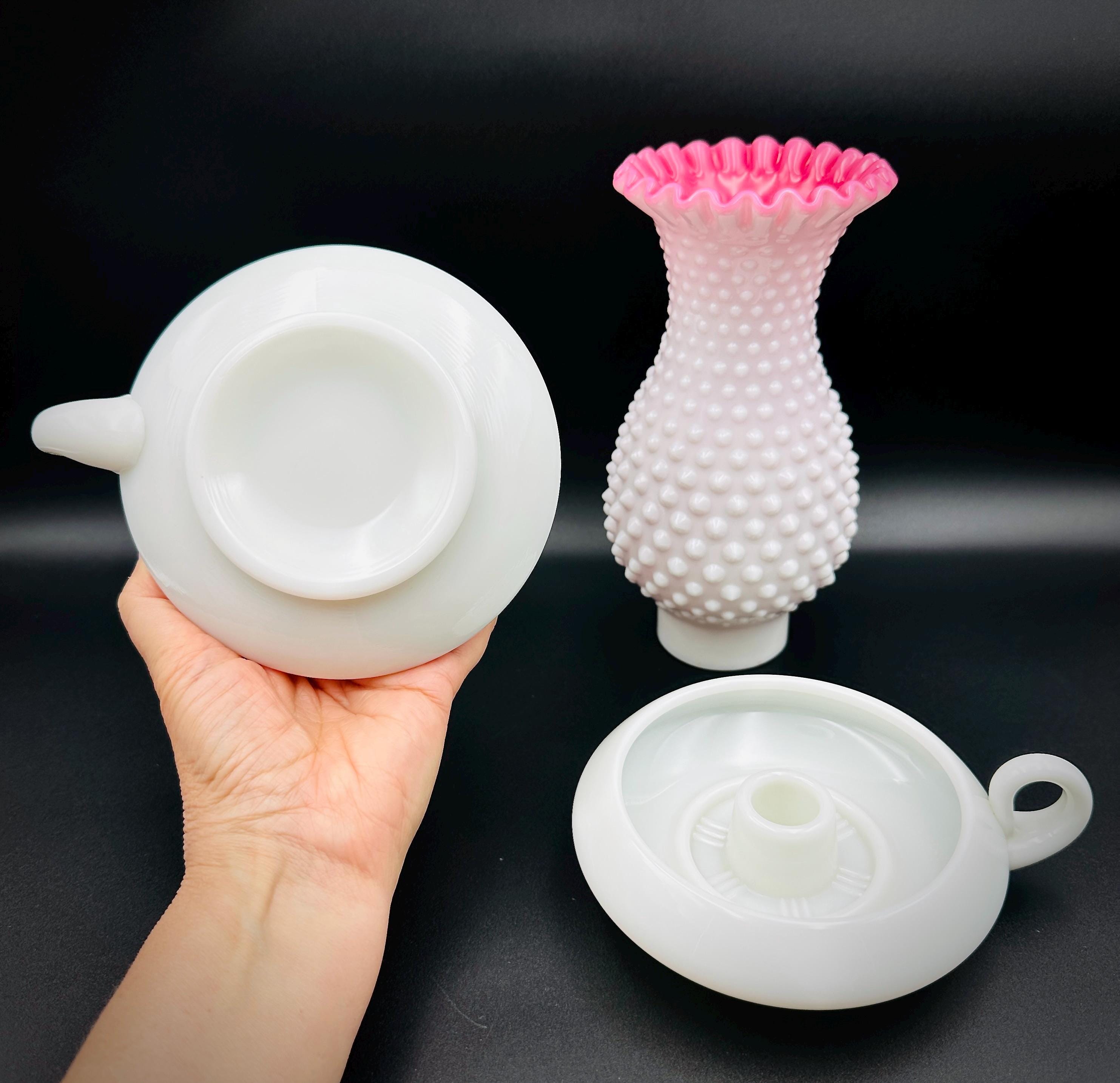 フェントン ピーチブロウ ホブネイル ハリケーンランプ：ヴィンテージ